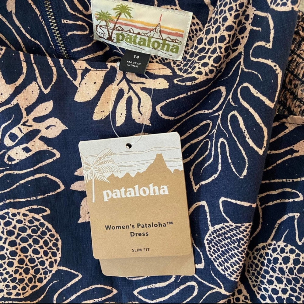 NWT Patagonia Pataloha Dress Ulu Pattern Size 14 - Picture 4 of 6
